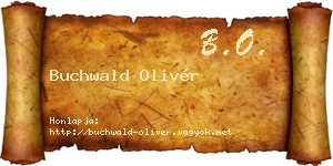 Buchwald Olivér névjegykártya